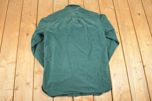 Vintage 1990s LL Bean Button Up Shirt Men's S / Rugged Button Up / 90's Outdoorsman Shirt