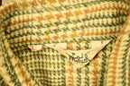 Vintage 1950s Woolrich Hounds Tooth Button Up Wool Hunting Jacket