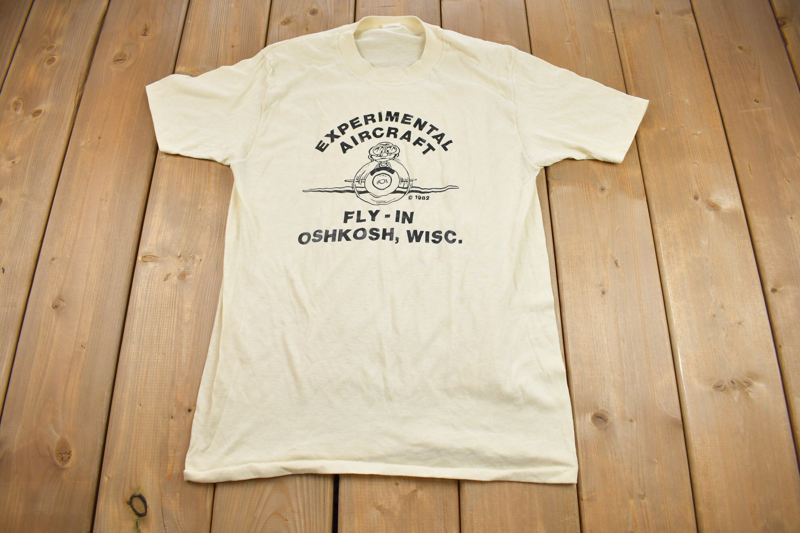 Vintage 1982 Experimental Aircraft Wisconsin Graphic T Shirt