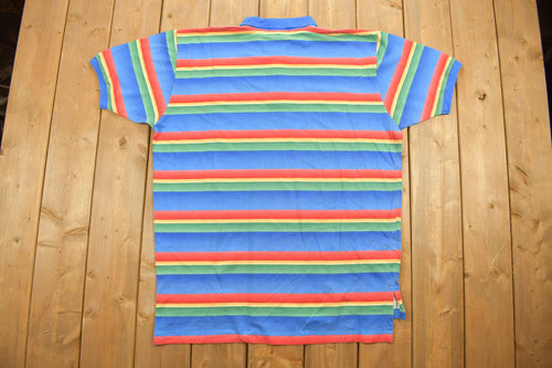 Vintage 1990s Hunt Club Striped Polo Shirt