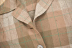Vintage 1970s Pendleton Plaid Button Up Blazer Shirt