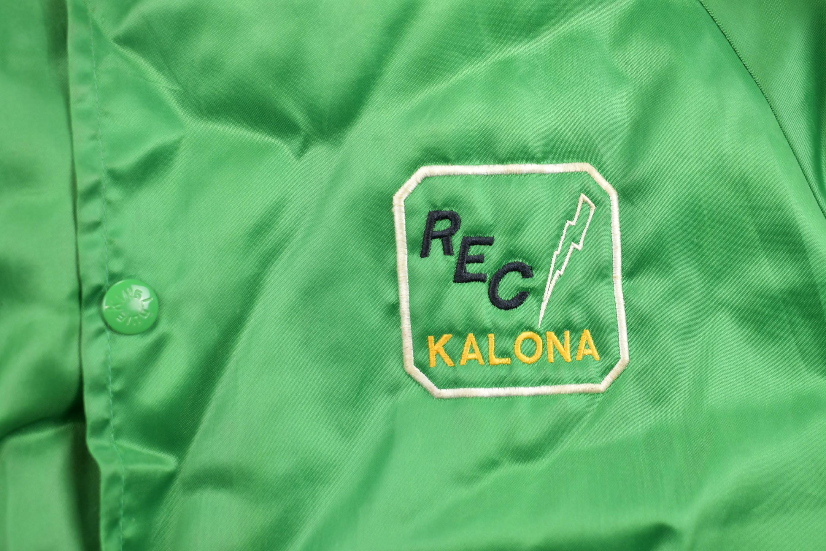 Vintage 1980s Kalona Iowa Satin Bomber Jacket