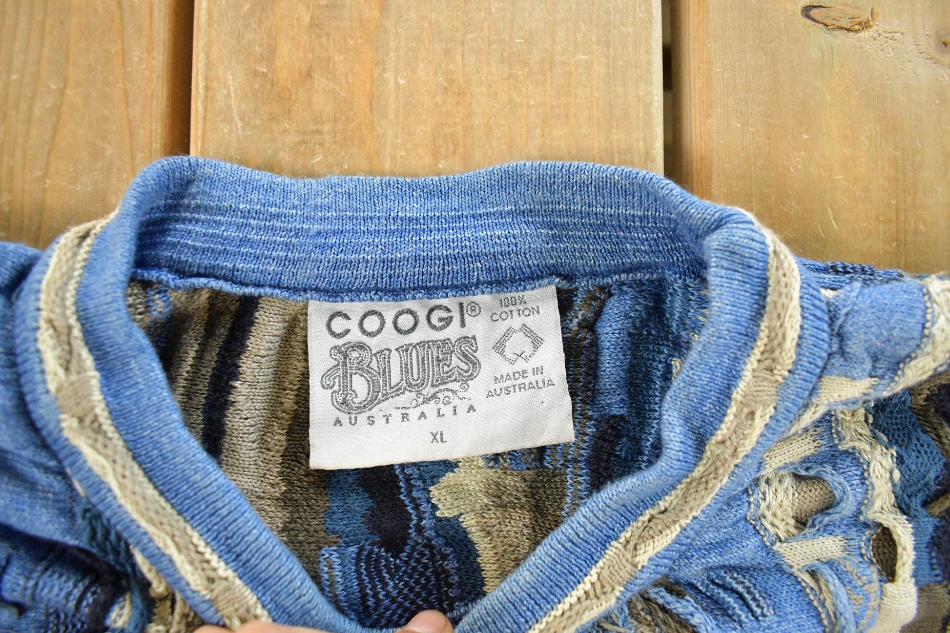 Vintage 1990s Coogi Blues Knit Sweater Men's XL