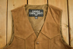 Vintage 1990s Leather Gallery Leather Western Vest