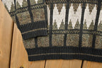 Vintage 1990s Intersect Knit Abstract Pattern Crewneck Sweater