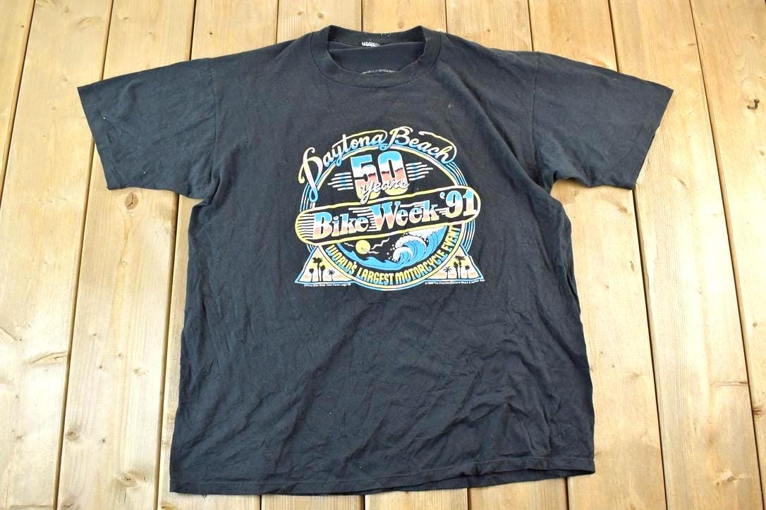Vintage 1991 Daytona Beach Bike Week 50 Years T-Shirt Made In USA