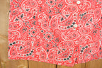 Vintage 1970s Red Paisley Button Up Shirt
