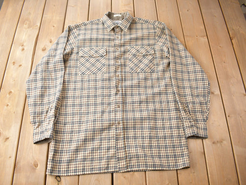 Vintage 1990s Bay Area Traders Button Down Flannel Shirt / 1990s Plaid Shirt / Vintage Flannel / Casual Wear / Workwear
