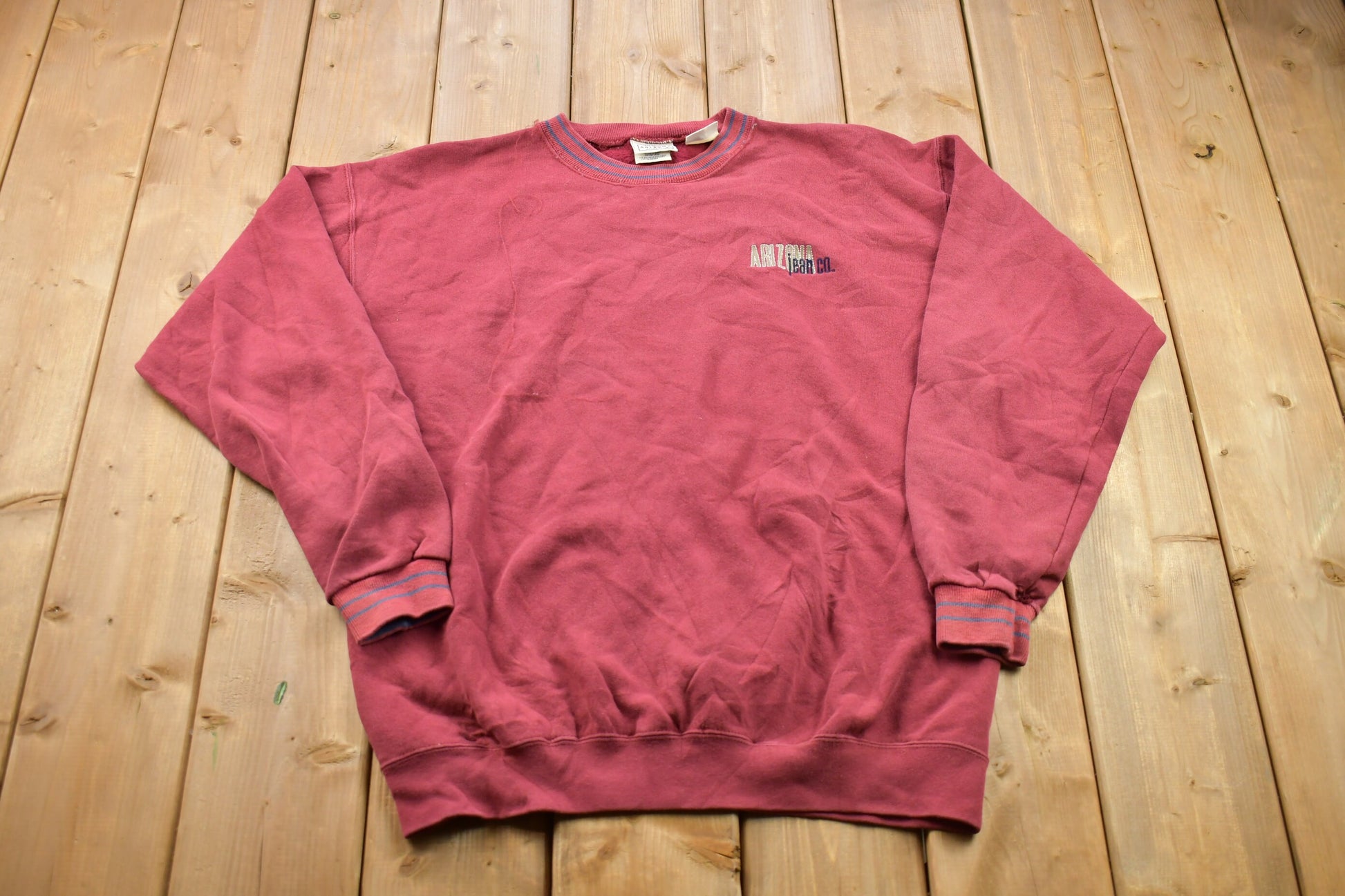 Vintage 1990s Arizona Jean Co. Crewneck Sweatshirt / 90s Crewneck / Made In USA / Streetwear / Embroidered / Arizona Crewneck