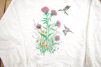 Vintage 1990s Morning Sun Bouquet Of Flowers Crewneck Sweatshirt Made In USA