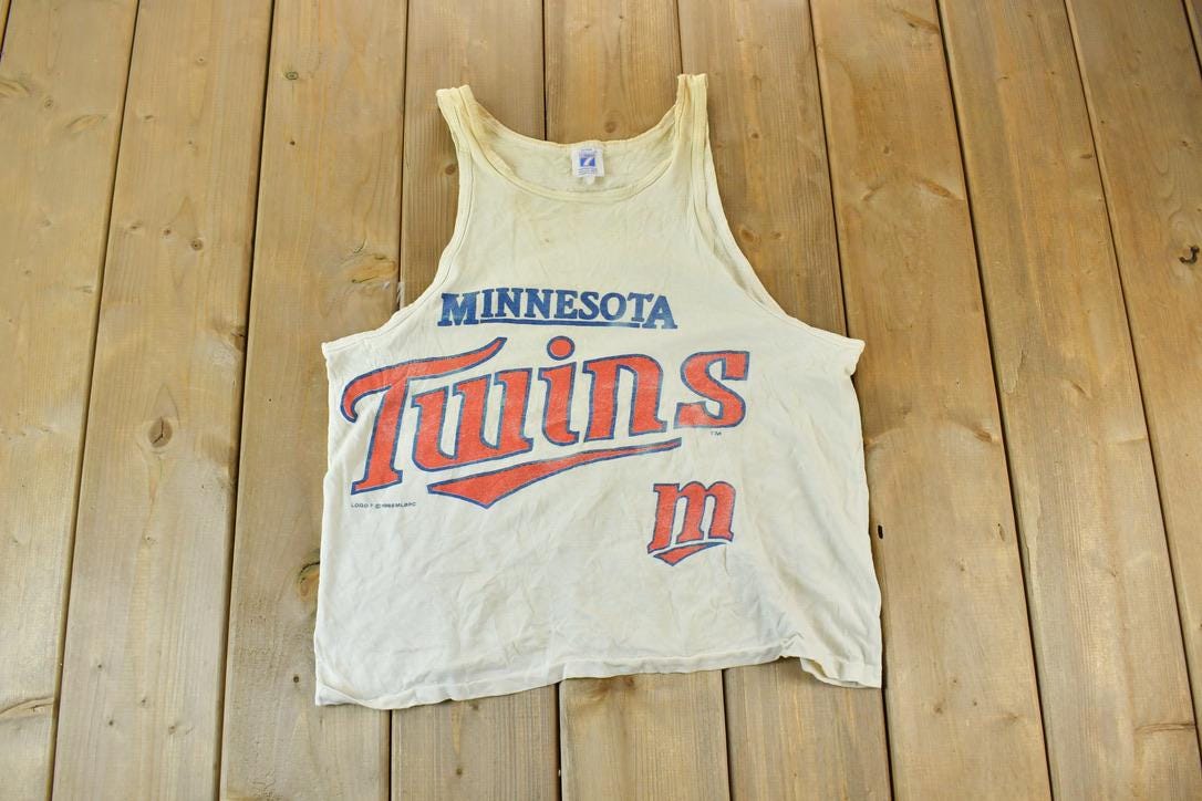 Vintage 1988 Logo 7 Minnesota Twins MLB Graphic Tank Top