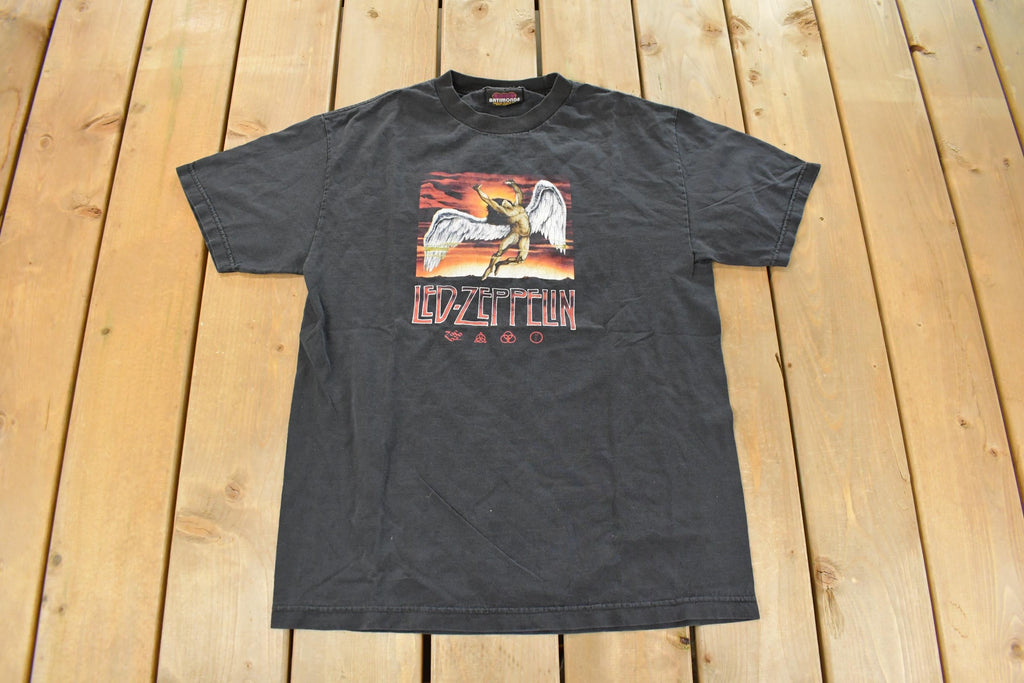 Vintage 1990s Led Zeppelin Icarus Swansong Graphic Artimonde Band T-Shirt Men's Medium