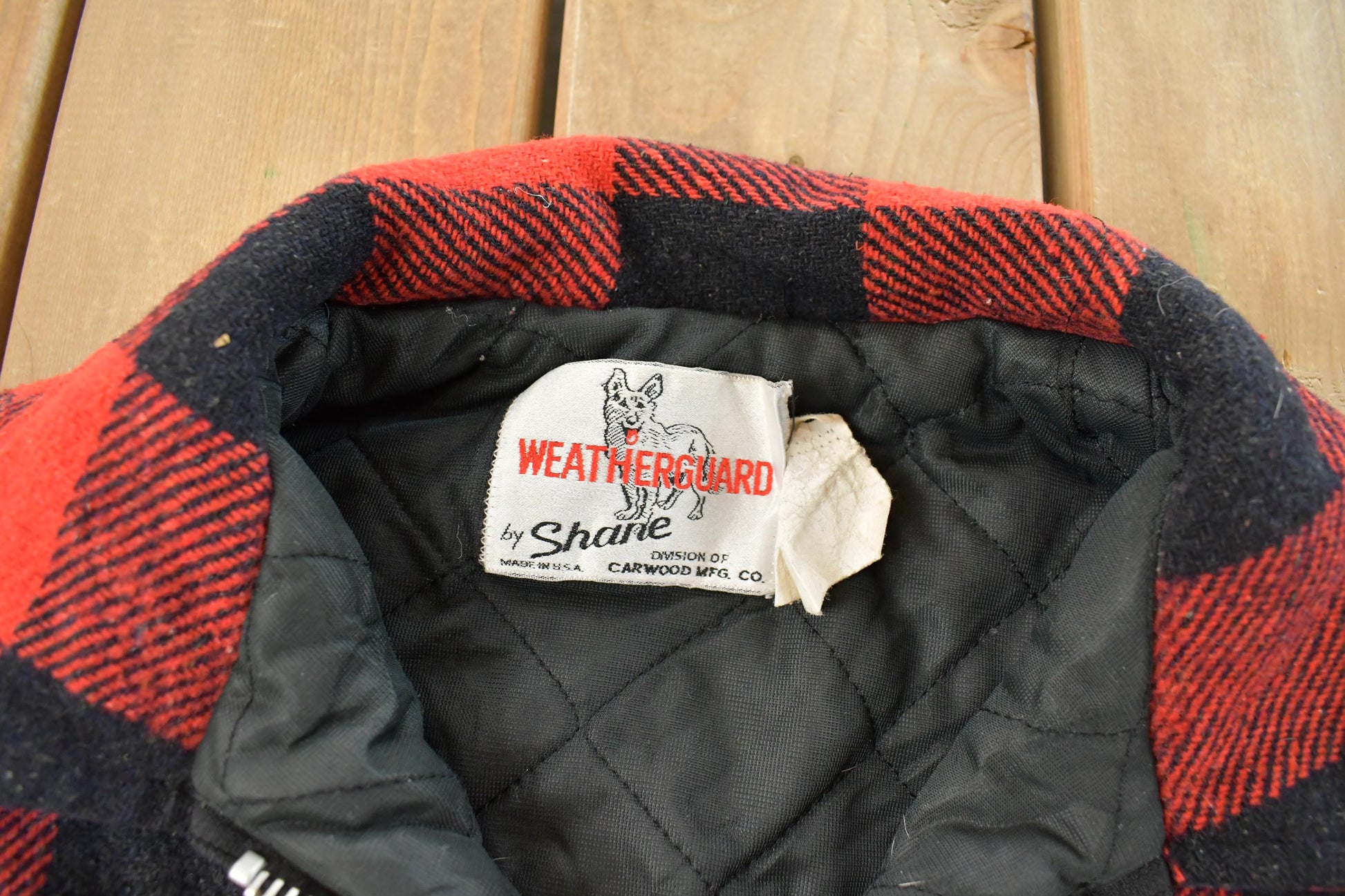 Vintage 1980s Weatherboard Insulated Flannel Jacket Men's Large / Shacket / 80s Plaid Outdoors / Heavyweight / True Vintage