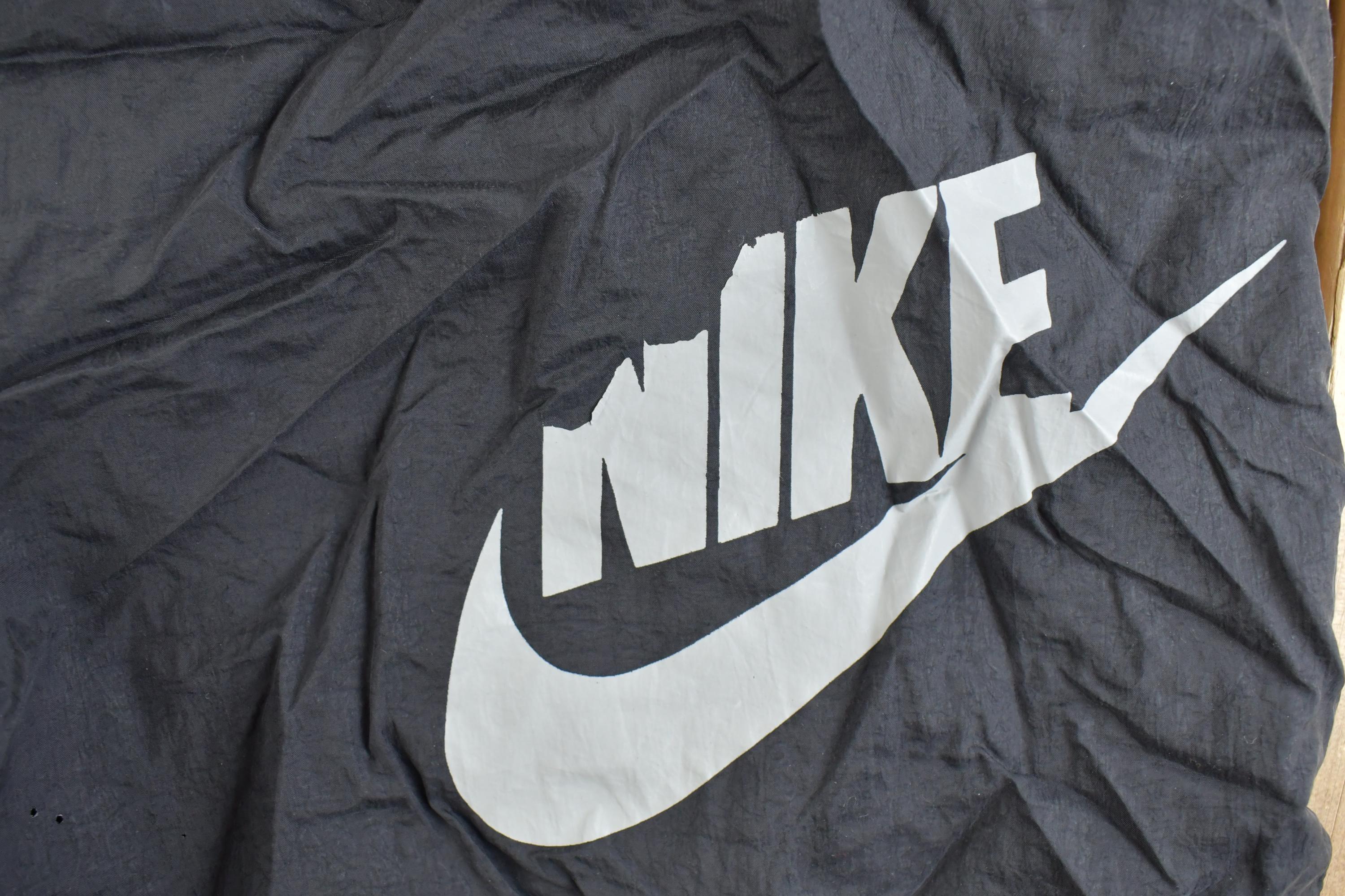 Vintage 1990s Nike Mini Swoosh Text logo Swim Shorts Size XL