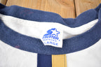 Vintage 1990s Notre Dame Fighting Irish Embroidered Collegiate Long T-Shirt Made In USA Size M