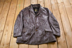 Vintage 1980s Genuine Leather Varsity Jacket