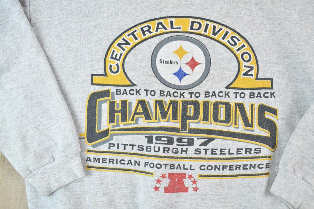 Vintage 1997 Pittsburgh Steelers Logo 7 NFL Crewneck Sweatshirt