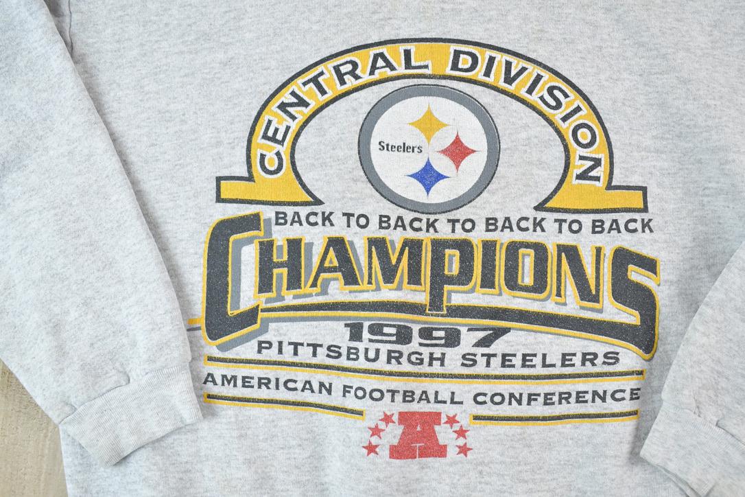Vintage 1997 Pittsburgh Steelers Logo 7 NFL Crewneck Sweatshirt