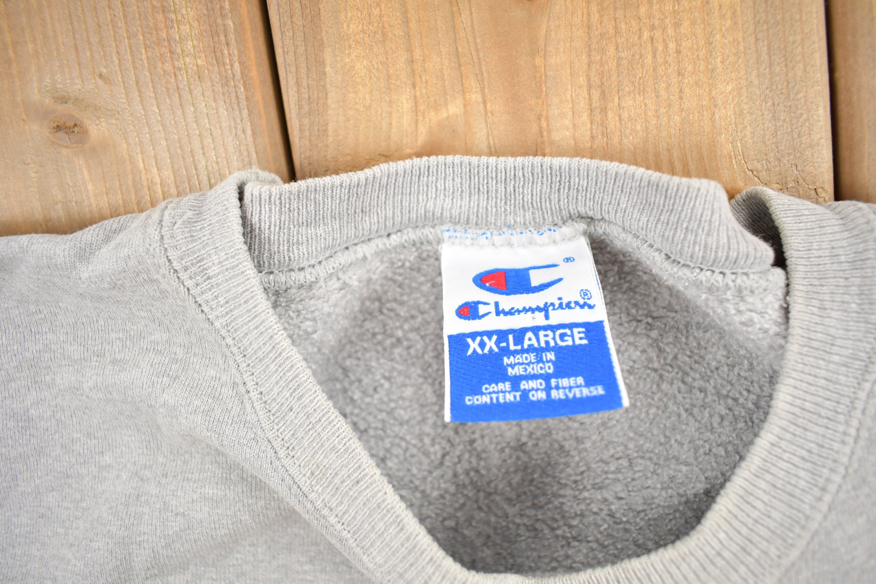 Vintage 1990s Champion Blank Grey Crewneck Sweatshirt