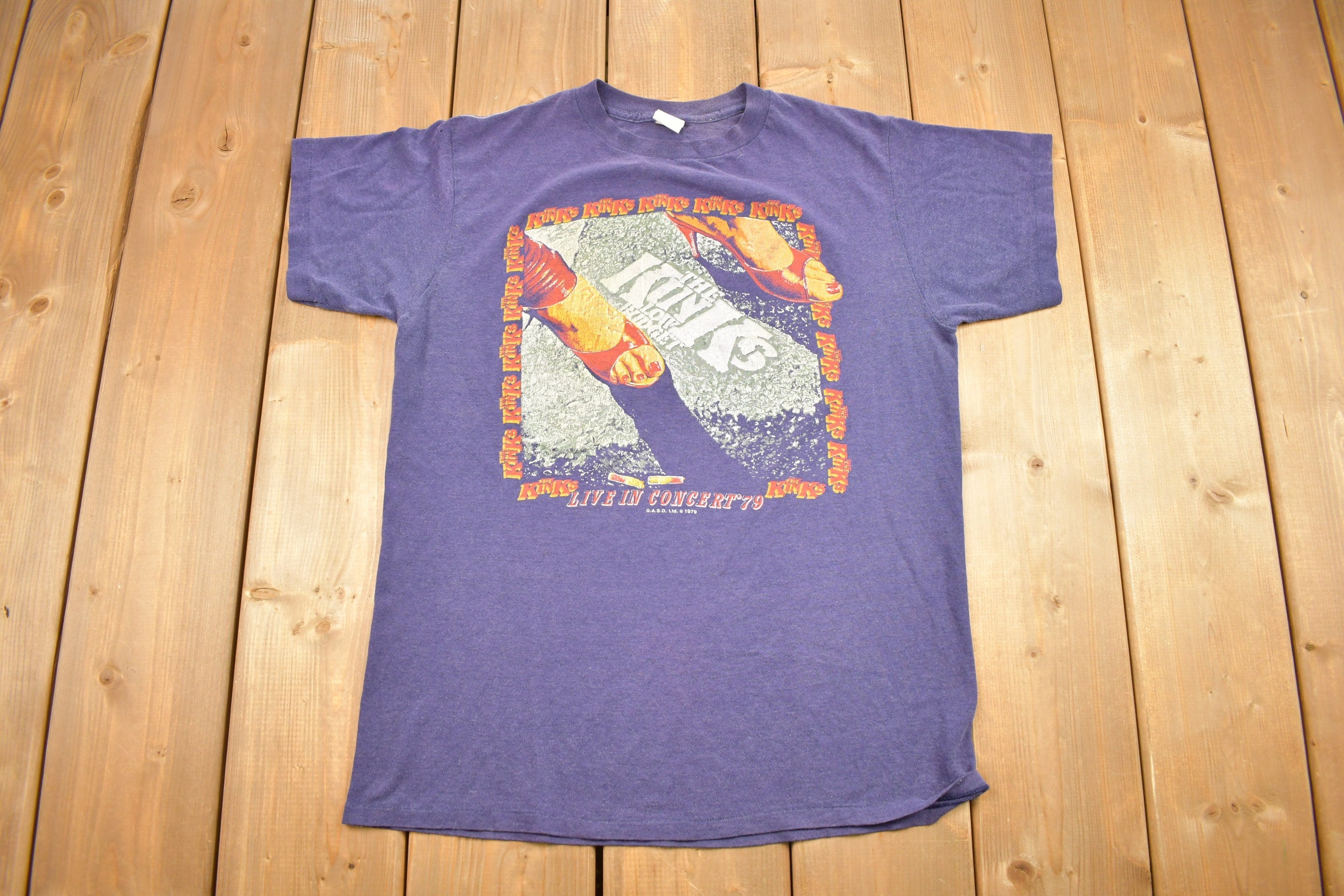 Vintage 1979 The Kinks Live In Concert Band T-shirt