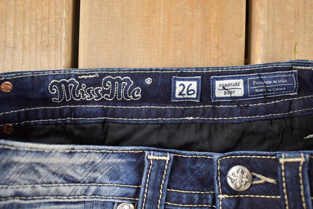 Vintage Deadstock Y2K Miss Me Bedazzled Low Rise Jeans Women's Size 26x31