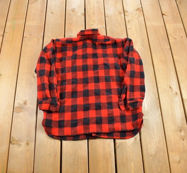 Vintage 1970s Frost Proof Buffalo Plaid Button Up Shirt / 1970s Button Up / Vintage Flannel / True Vintage