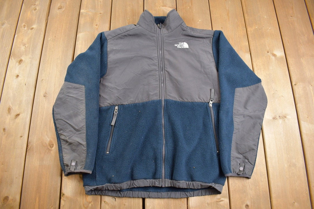 Vintage 1990s Navy Blue North Face Denali Fleece Boys Sweater