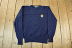 Vintage 1990s Polo By Ralph Lauren Lambswool Knit V Neck Sweater Youth XL