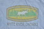 Vintage 1990s White River Ontario Souvenir Moose T-Shirt