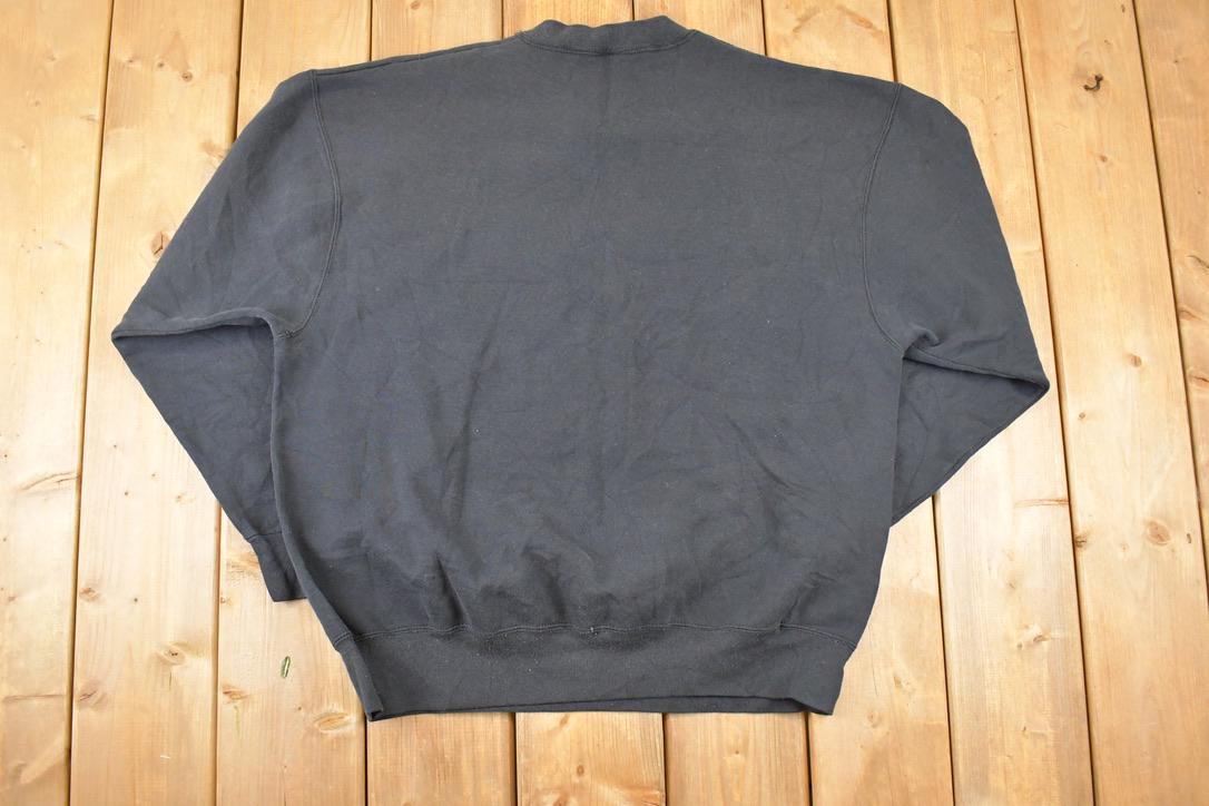 Vintage 1990s Lion Tamer Kitty Graphic Print Crewneck Sweatshirt Men's L
