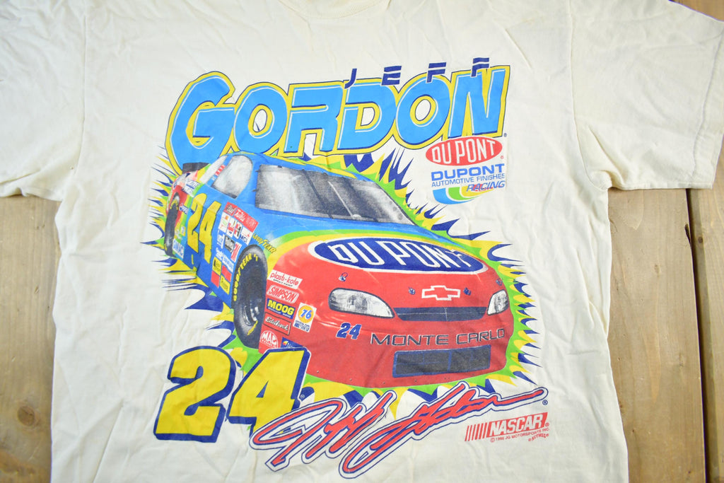 Vintage 1990s NASCAR Jeff Gordon Racing Graphic T-Shirt Men's Medium / Chase Authentics / 90s Racing Tee