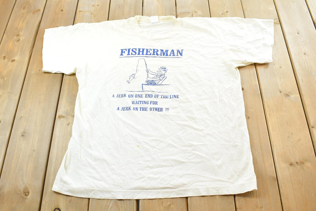 Vintage 1990s Fisherman T-Shirt Mens /