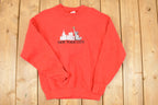 Vintage 1990s New York City Embroidered Statue Of Liberty Crewneck Sweatshirt Mens M