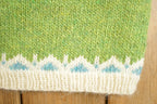 Vintage 1960s Hand Knit Crewneck Sweater Womens M /
