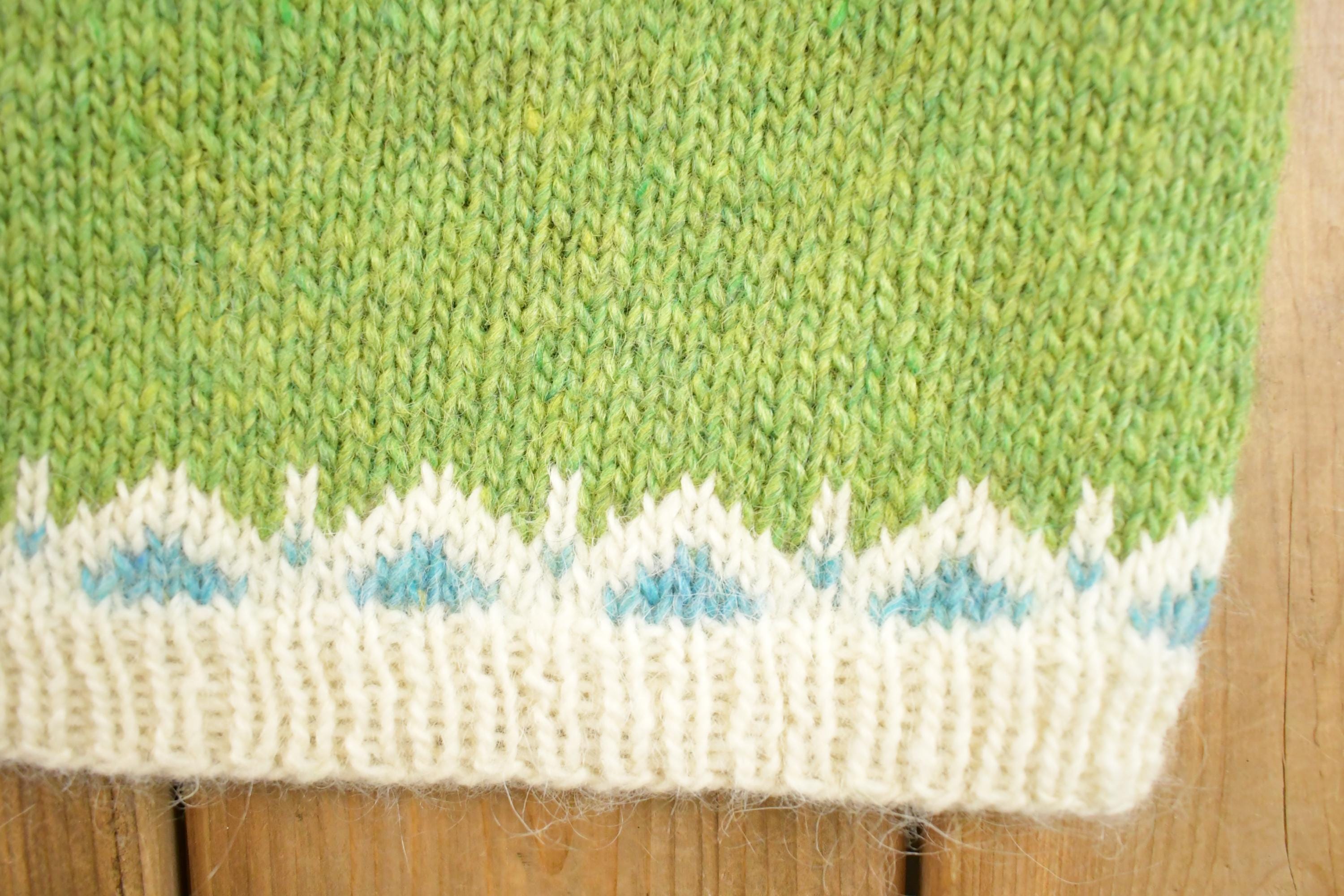Vintage 1960s Hand Knit Crewneck Sweater Womens M /