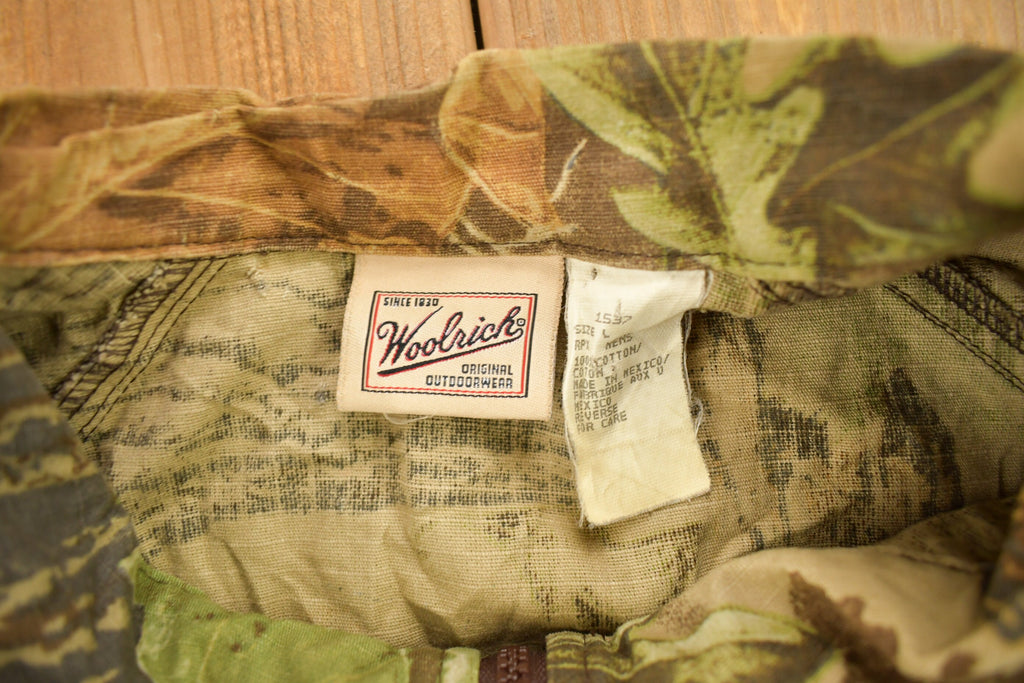 Vintage 1990s Woolrich Tree Camo Windbreaker Jacket