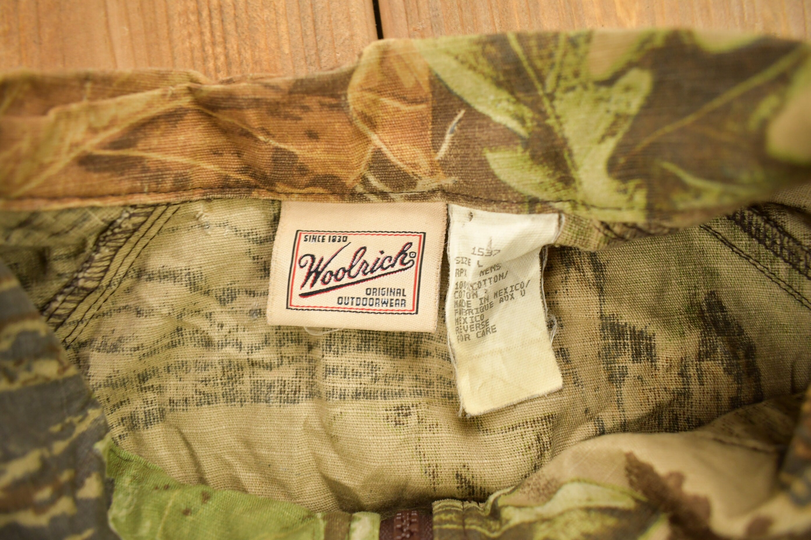 Vintage 1990s Woolrich Tree Camo Windbreaker Jacket