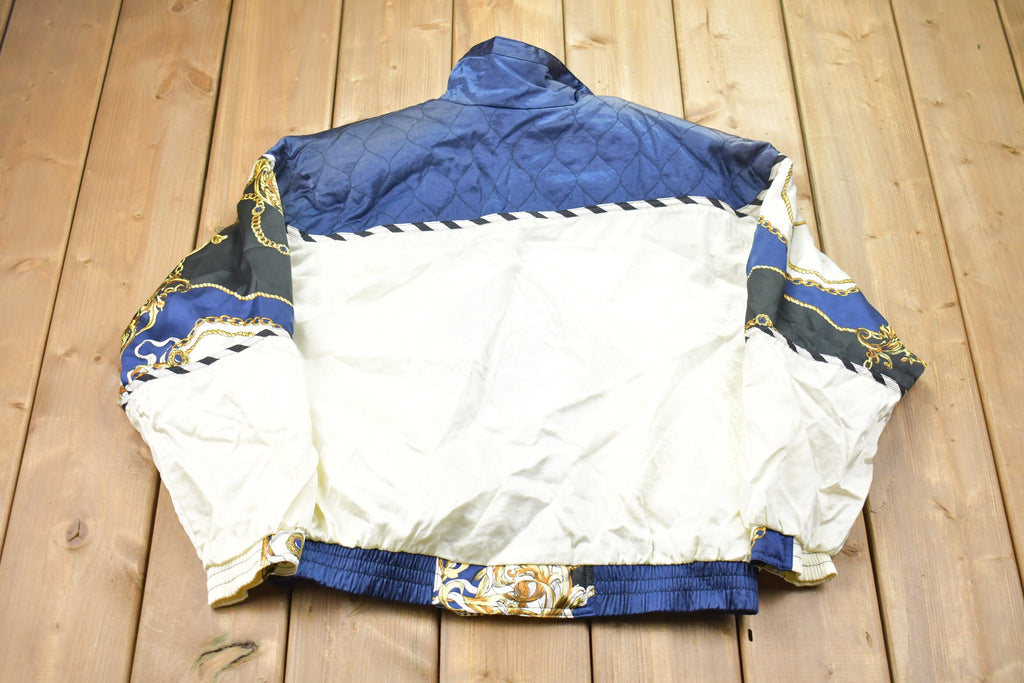 Vintage 1980s Gallery Sport All Over Print Full Zip Windbreaker Jacket