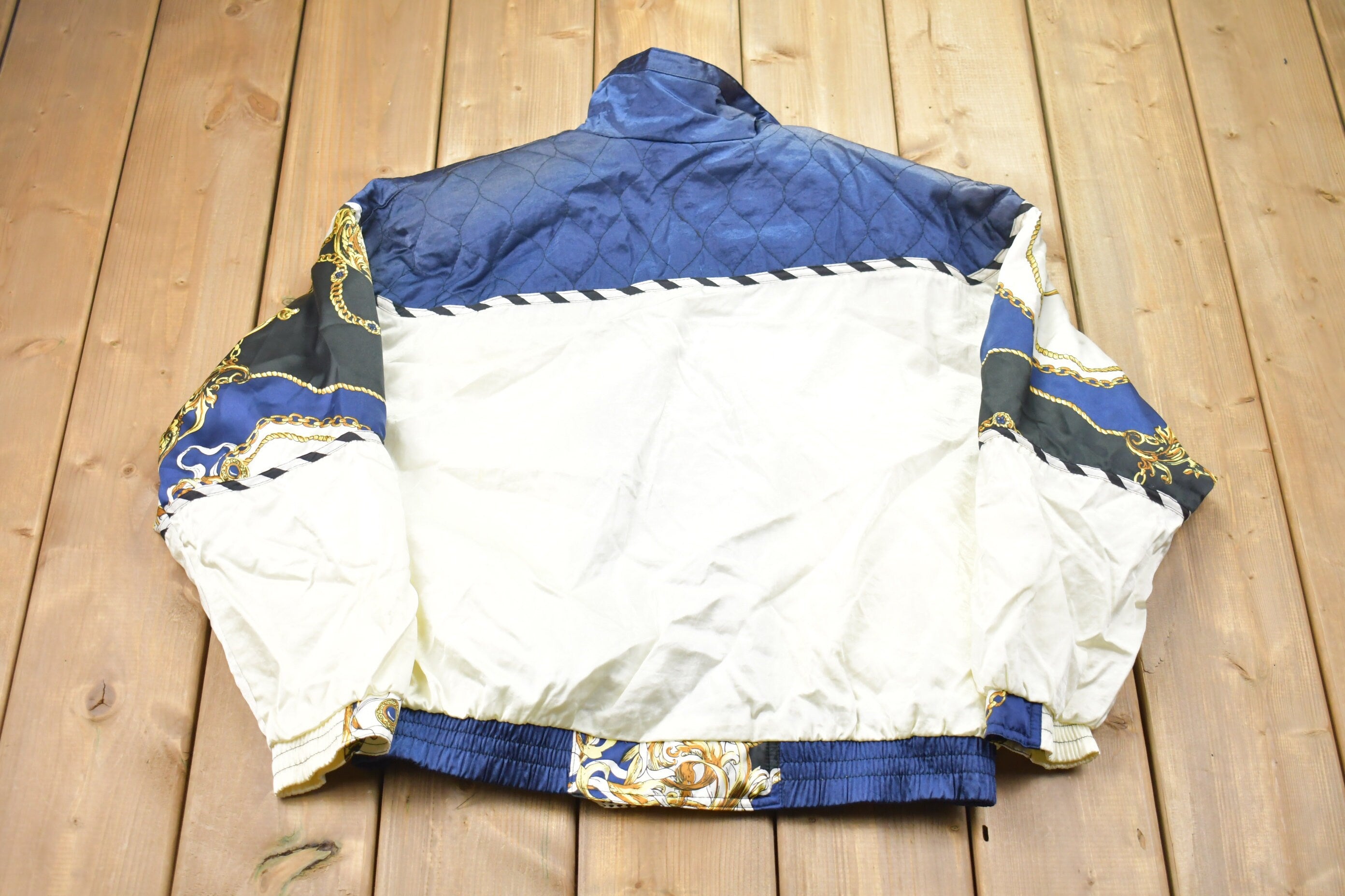 Vintage 1980s Gallery Sport All Over Print Full Zip Windbreaker Jacket