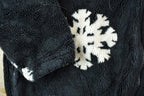 Vintage 1990s Black Mountain AOP Snowflake Fleece Outdoorsman Sweater