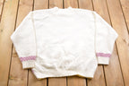 Vintage 1980s Alfred Dunner Floral Knitted Sweater