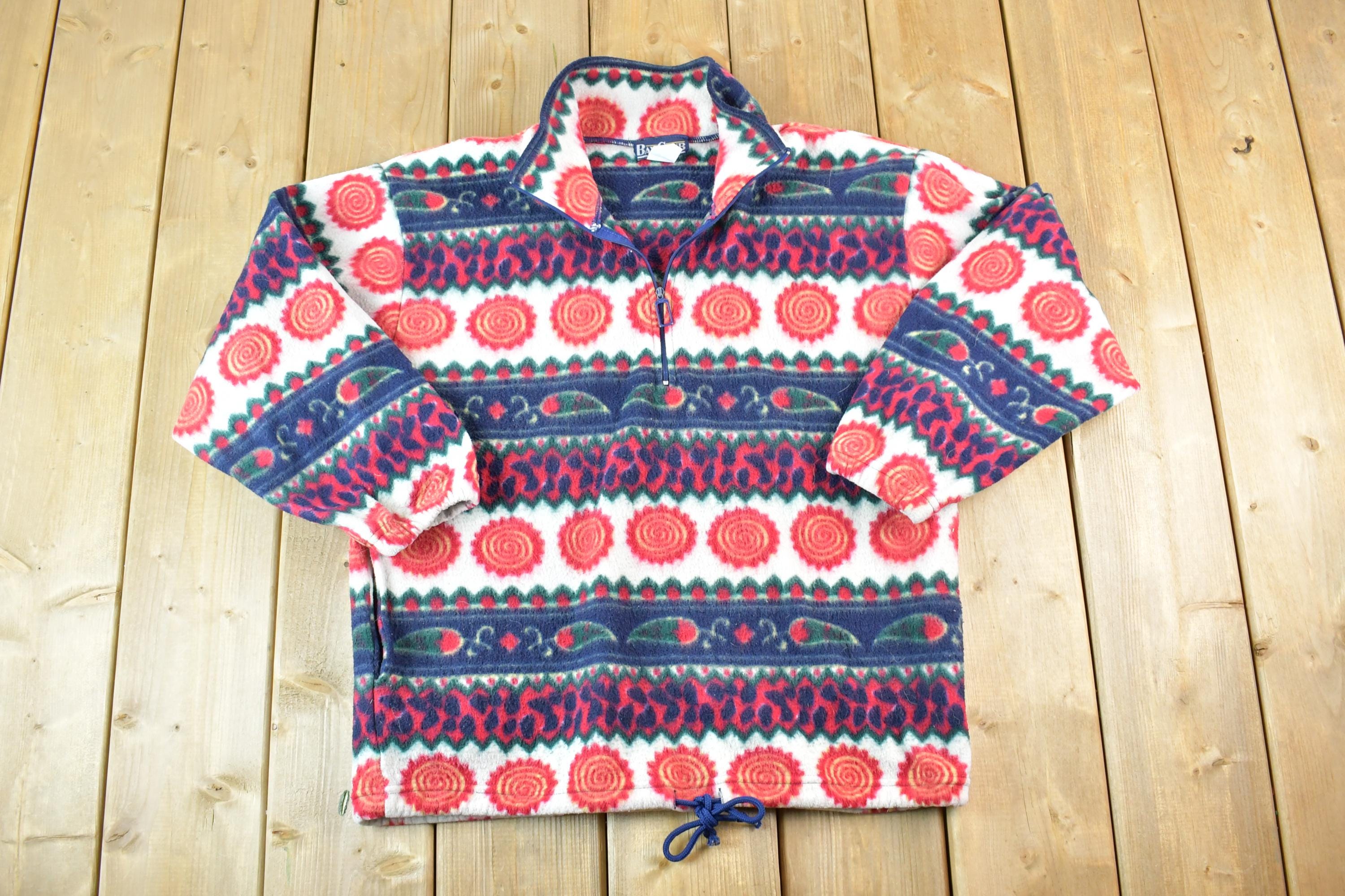 Vintage 1990s Bay Club Fleece Outdoorsman Sweater