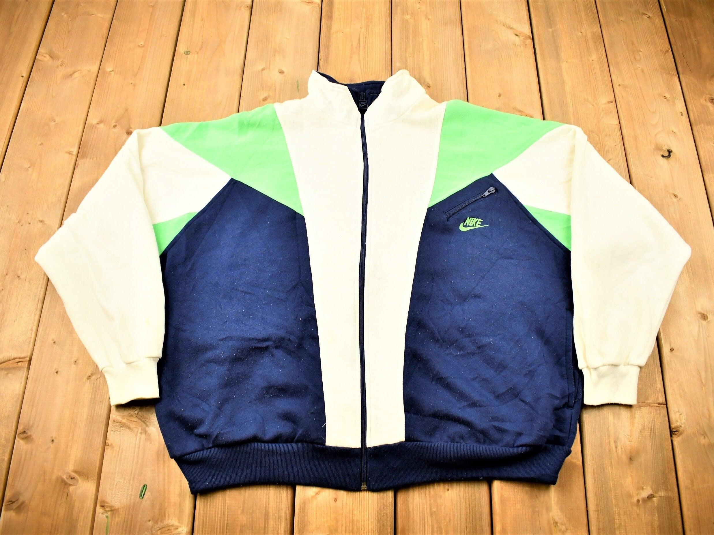 Vintage 1990s Nike Mini Logo Full Zip Sweatshirt