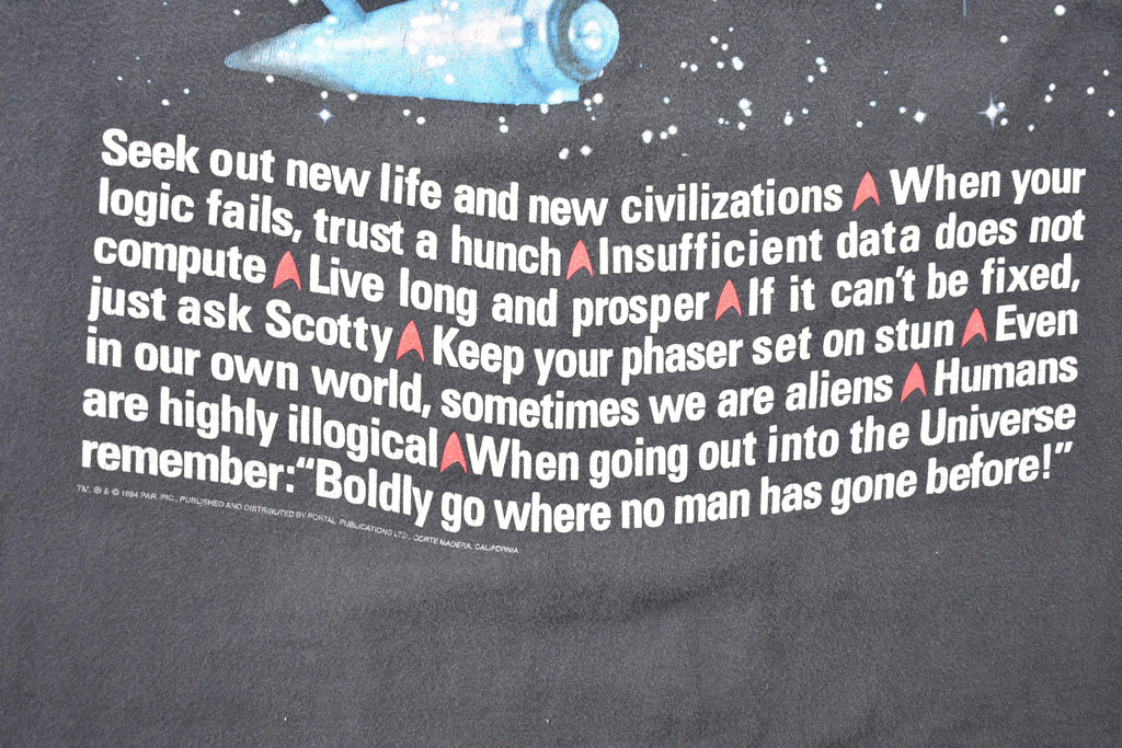 Vintage 1994 Star Trek USS Enterprise TV Promo T-shirt