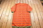 Vintage 1970s Abstract Print New Mexico Poncho