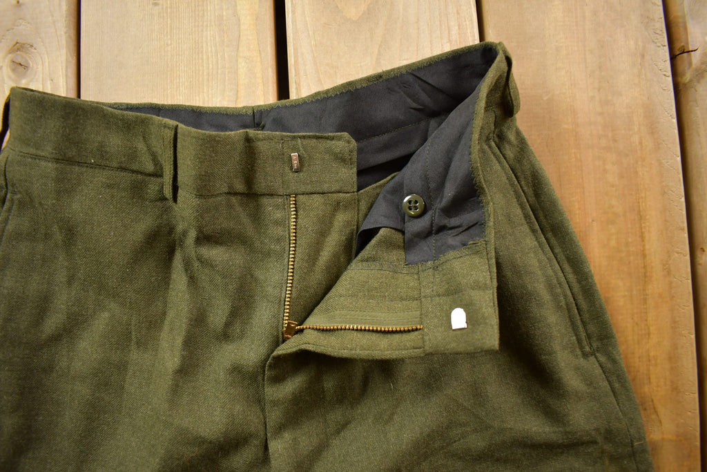 Vintage 1982 Military Wool Trousers Size 30 x 32