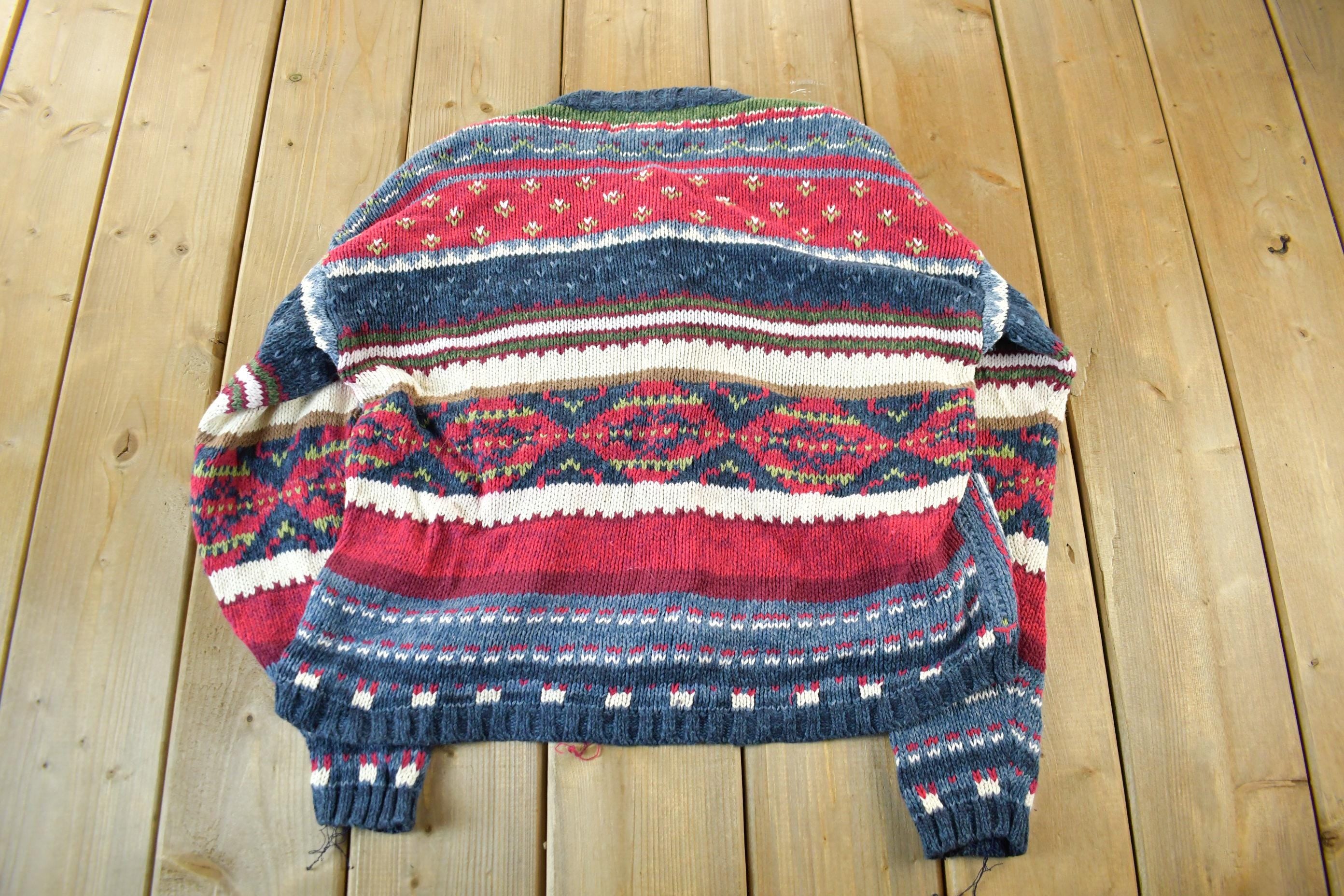 Vintage 2001 Heirloom Collectibles Knit Cardigan Sweater