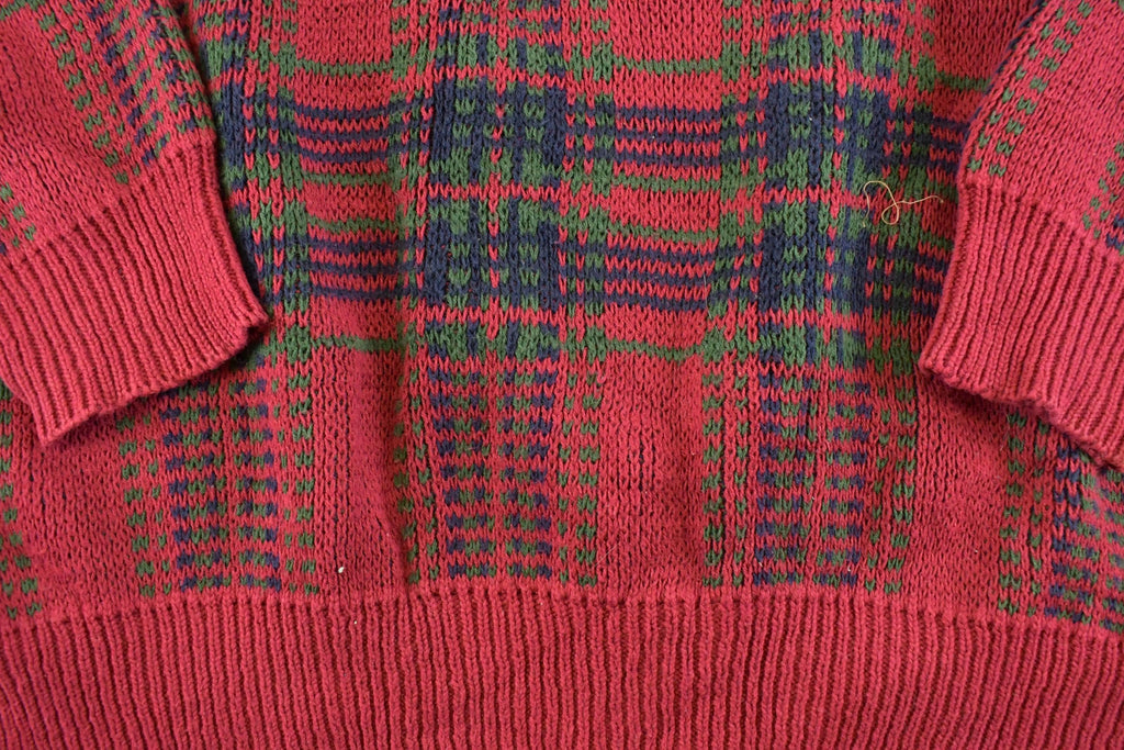 Vintage 1990s Harbour Classics Knit Crewneck Sweater Mens L  90's Abstract Pattern 3D Knitted Sweatshirt
