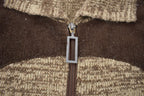 Vintage 1970s Cowboy Suede Cardigan Sweater