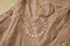 Vintage 1990s Alexandra Bartlett Embroidered Pattern Women's Linen Button Up Shirt